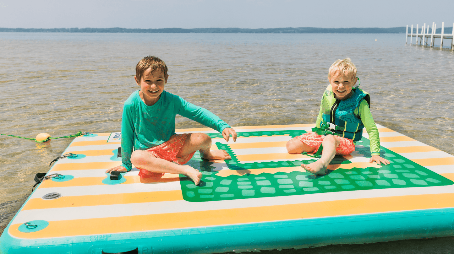 RadPadz Cannonballer | Croc | 6’ x 12’ Inflatable Platform - RadPadzRadPadz