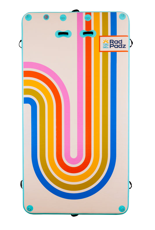 RadPadz Cannonballer | Retro | 6’ x 12’ Inflatable Platform