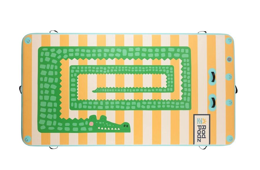 RadPadz® Cannonballer – Croc | 6'x12' Inflatable Dock Platform